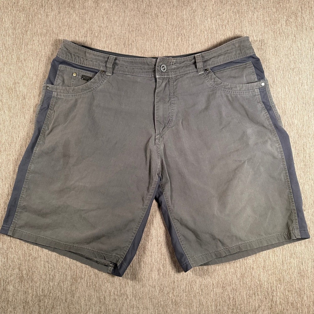 KUHL Renegade Cargo Shorts Mens 40 Charcoal Gray Hiking Outdoor Technical